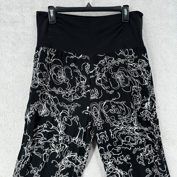 Soft Surroundings Pull On Pants Womens LG Rayon Sequin Hem Fold Over Waist 27890 - Picture 3 of 11